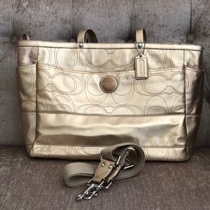Coach Gold Diaper Bag